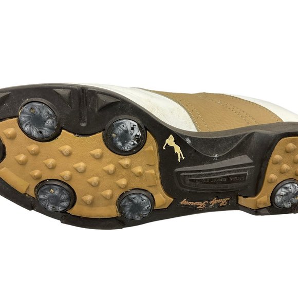 Lady Fairway Woman"s Size 9 Tan/White Leather Golf Shoes‎ - Picture 10 of 13